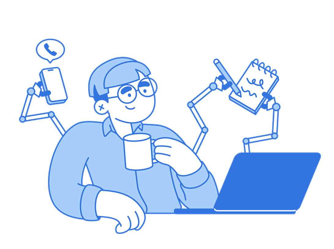 Person working illustration